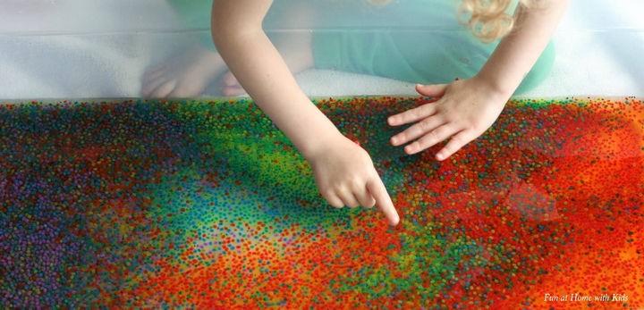 Activities for kids where playing with colors has never been more fun with safe and edible water beads.