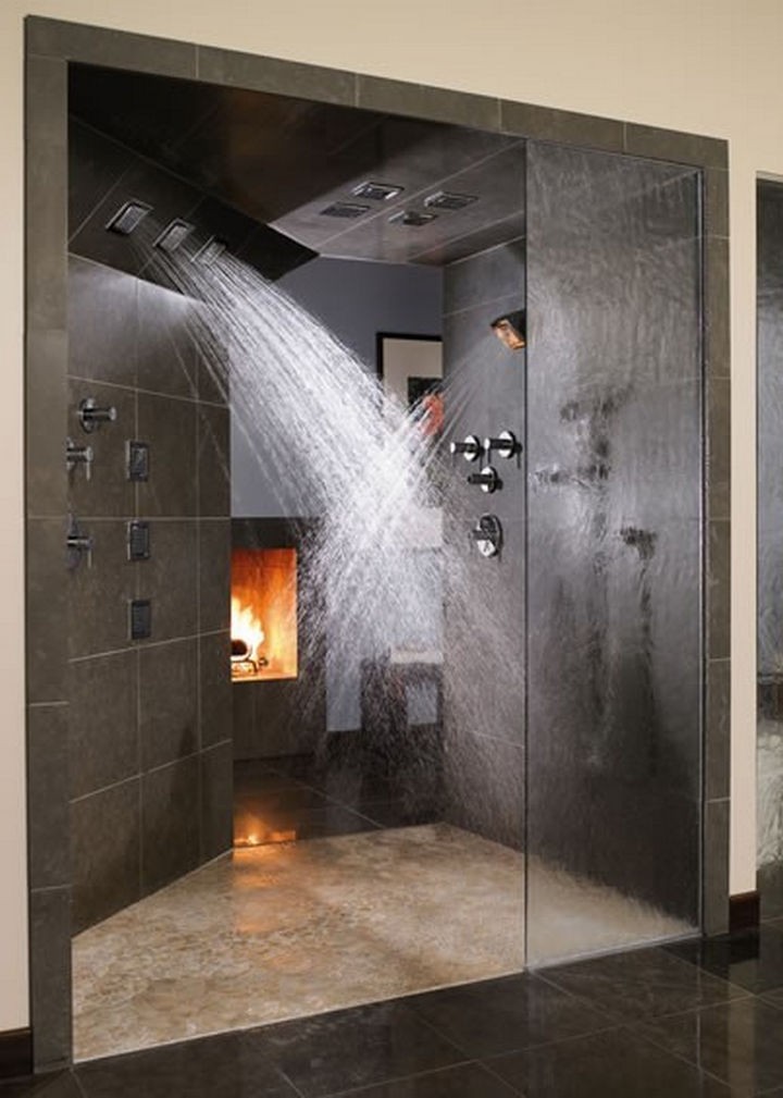 Huge shower.