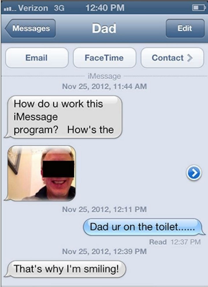 22 Hilarious Texts between Parents and Their Kids - Happy dad.