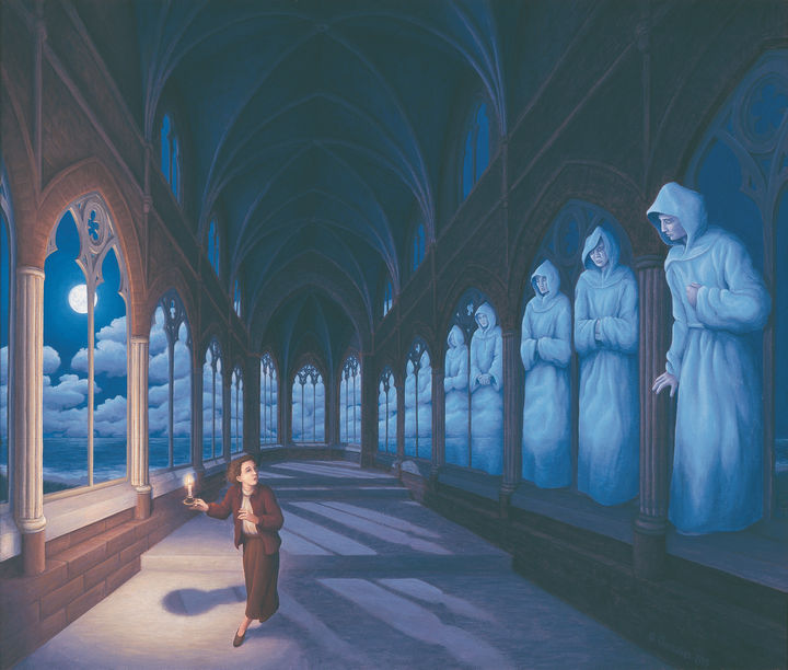 Rob Gonsalves Paintings - Medieval Moonlight.