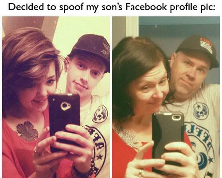 33 Trolling Parents - Decided to spoof my son's Facebook profile pic...