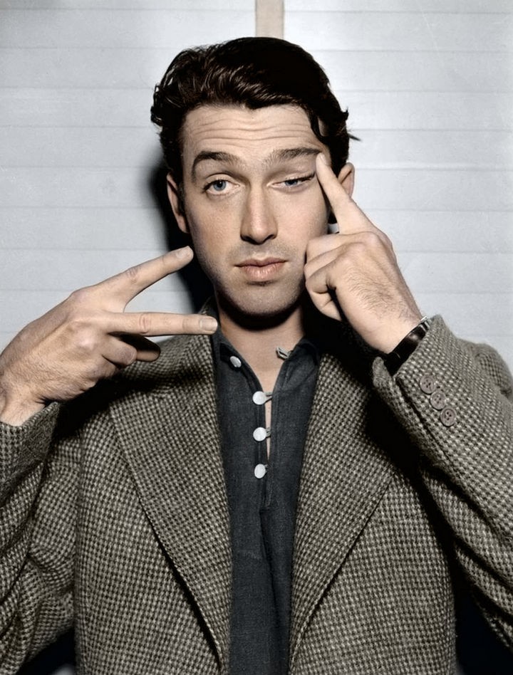 58 Colorized Photos from the Past - Brigadier General and actor Jimmy Stewart. Stewart flew 20 combat missions over Nazi-occupied Europe and even flew one mission during Vietnam.