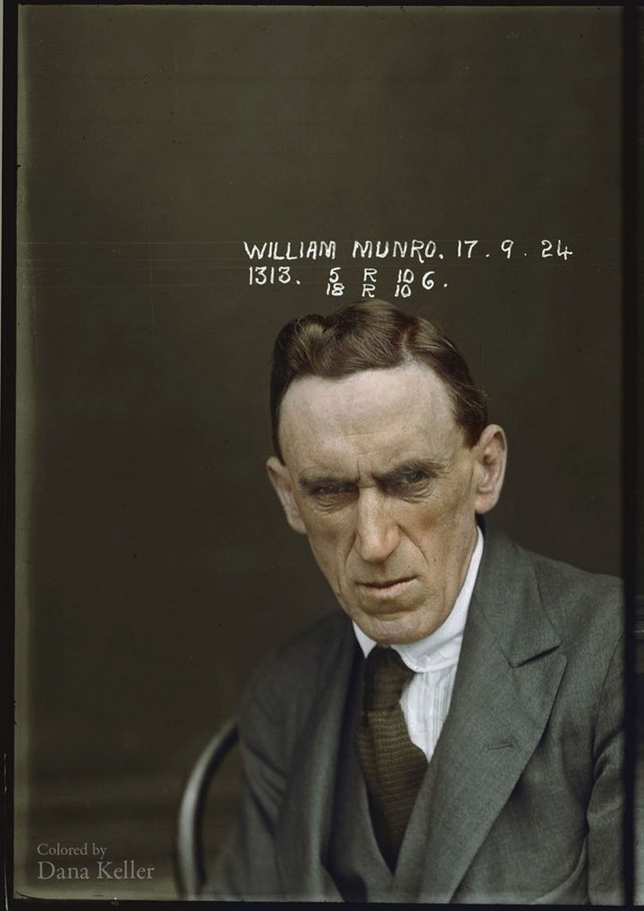 58 Colorized Photos from the Past - Australian mugshots from the New South Wales Police Dept in the 1920s.