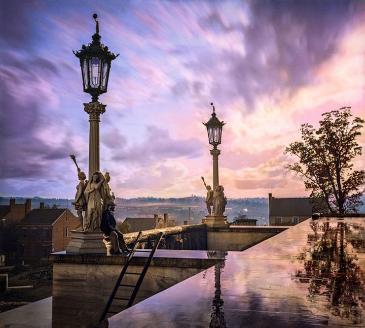 58 Colorized Photos from the Past - View from the Capitol in Nashville, Tennessee, during the Civil War, 1864.