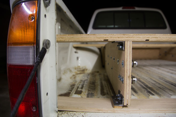 The frame is also bolted for easy removal.