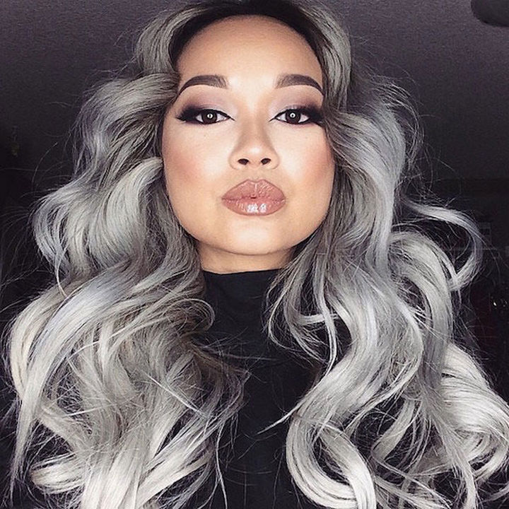 'Granny hair' looks incredibly sexy and modern.