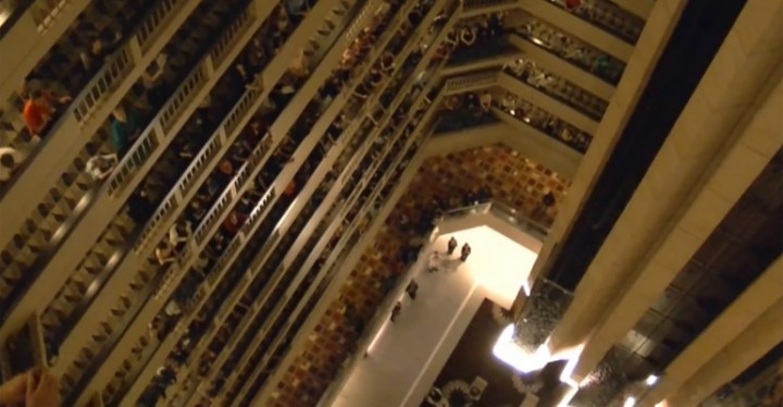 Kentucky All-State Choir Performs National Anthem at Hotel.