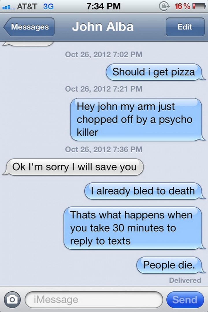15 People With Ignored Text Messages When People Don't Text Back - And playing the guilt card doesn't work either.