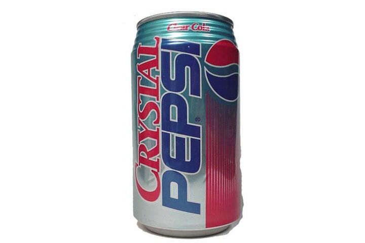 27 Failed Products - Crystal Pepsi.