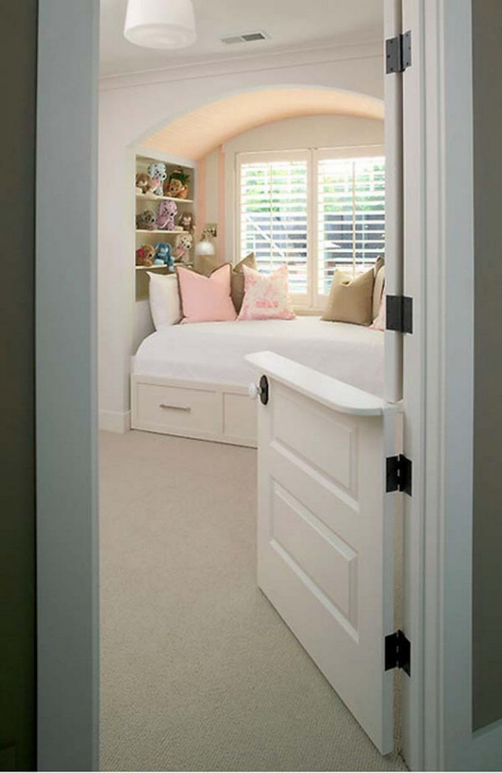 Create an alternative to baby gates by installing dutch doors so you can watch kids or pets - 37 Home Improvement Ideas