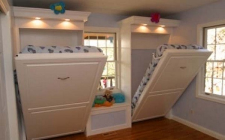 Build Murphy wall beds instead of bunk beds for the kids - 37 Home Improvement Ideas