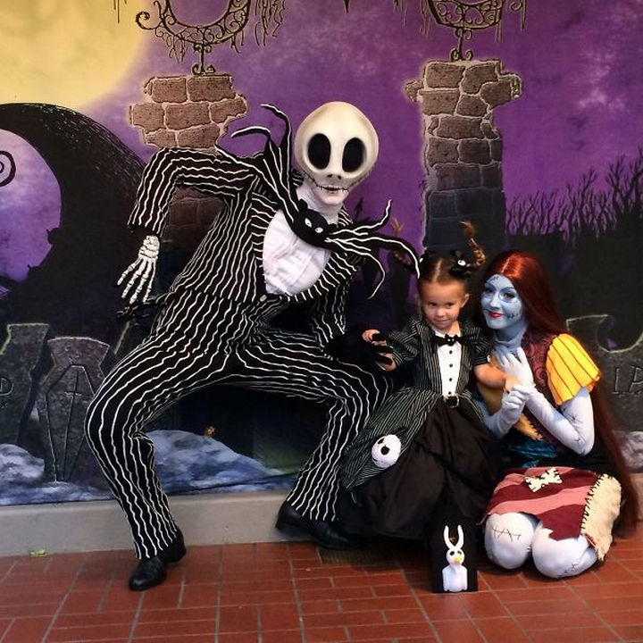 Jack Skellington costume from The Nightmare Before Christmas.