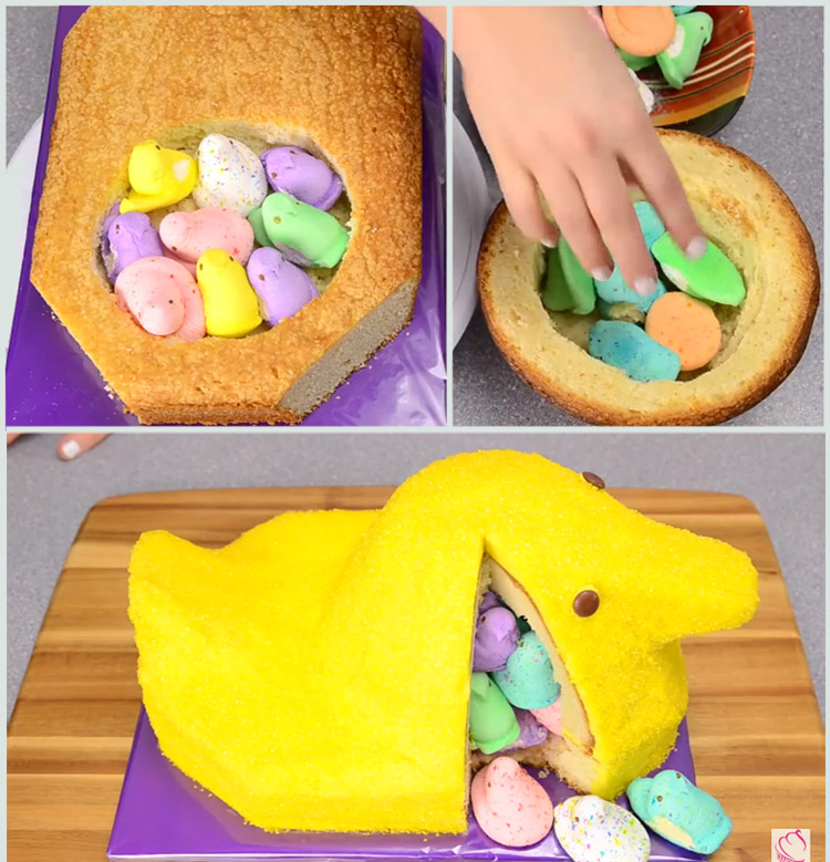 How to makes a giant Peeps cake.