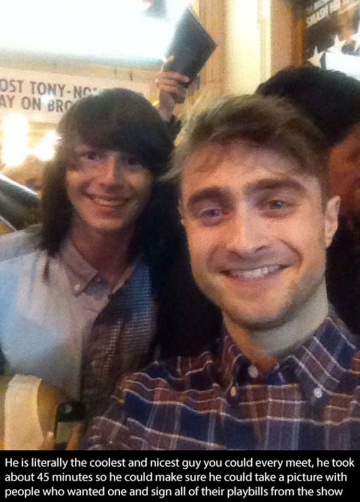17 Celebrities Doing Random Acts of Kindness - Daniel Radcliffe.