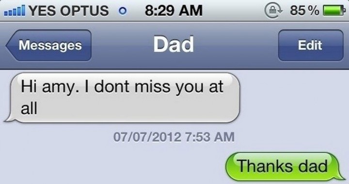 19 Funny Texts From Parents - Miss you.
