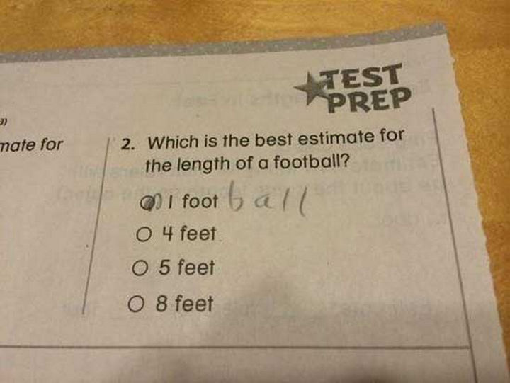 25 Funny Test Answers From Funny Kids - You can't argue with that answer!