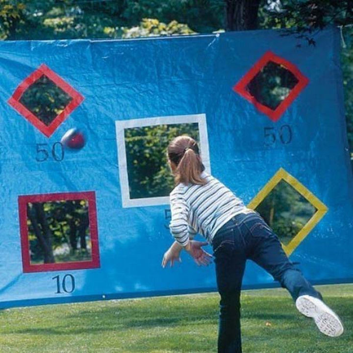36 Summer Activities for Kids That Cost Less Than $10 - Create a DIY throwing tarp.