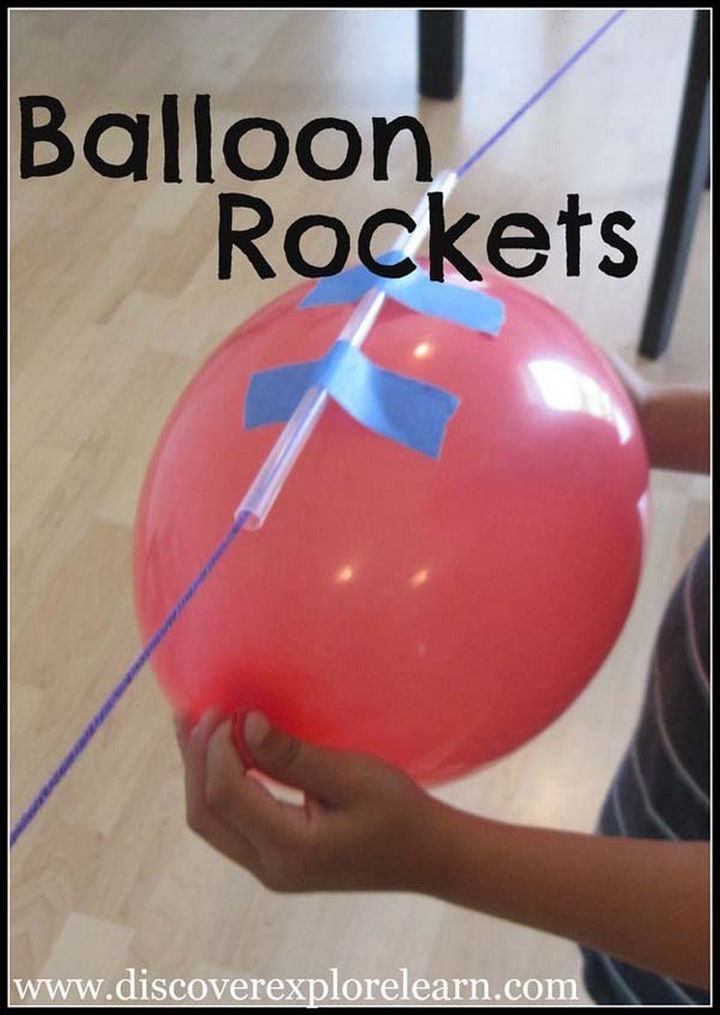 36 Summer Activities for Kids That Cost Less Than $10 - More fun science with balloon rockets.