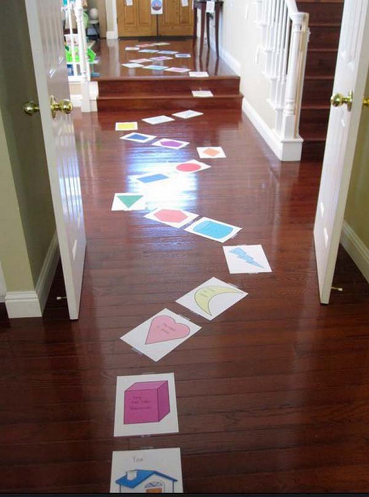 36 Summer Activities for Kids That Cost Less Than $10 - Learn about shapes with this "Escape the Volcano" game.