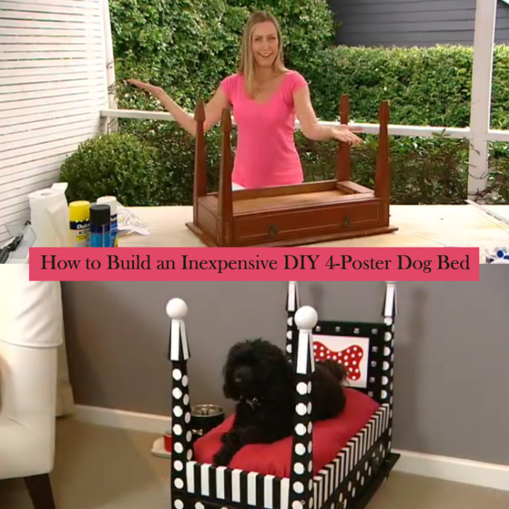 How to build an inexpensive DIY 4-poster dog bed.