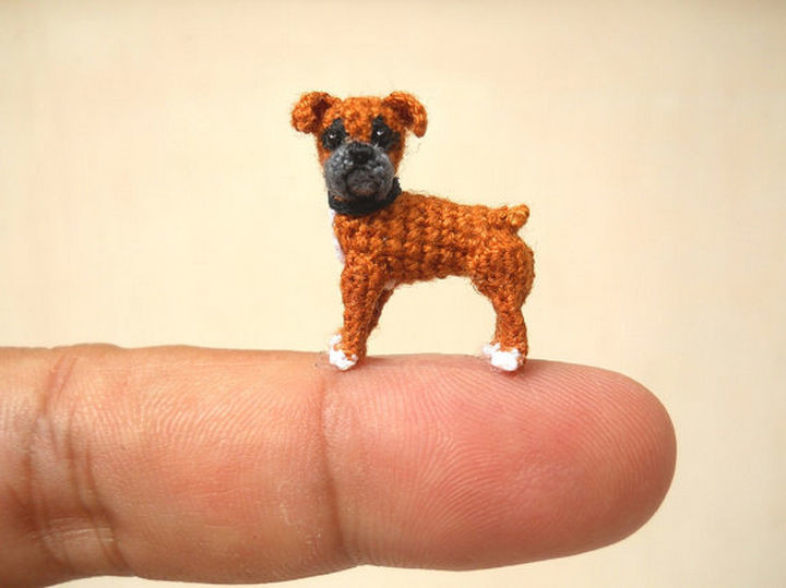 Mini crochet boxer.
