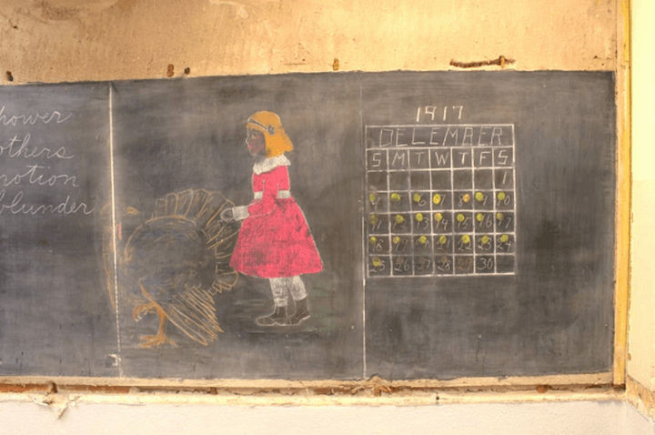 Because they were untouched, the drawings and writings look like they were drawn just yesterday. The calendar is for December, 1917.