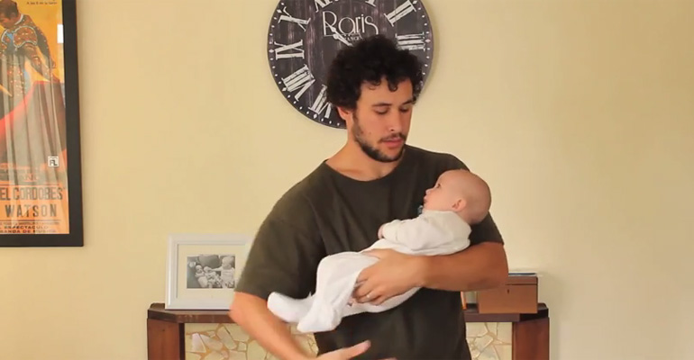 Proud New Zealand Father Demonstrates 17 Cute Ways of Holding a Baby