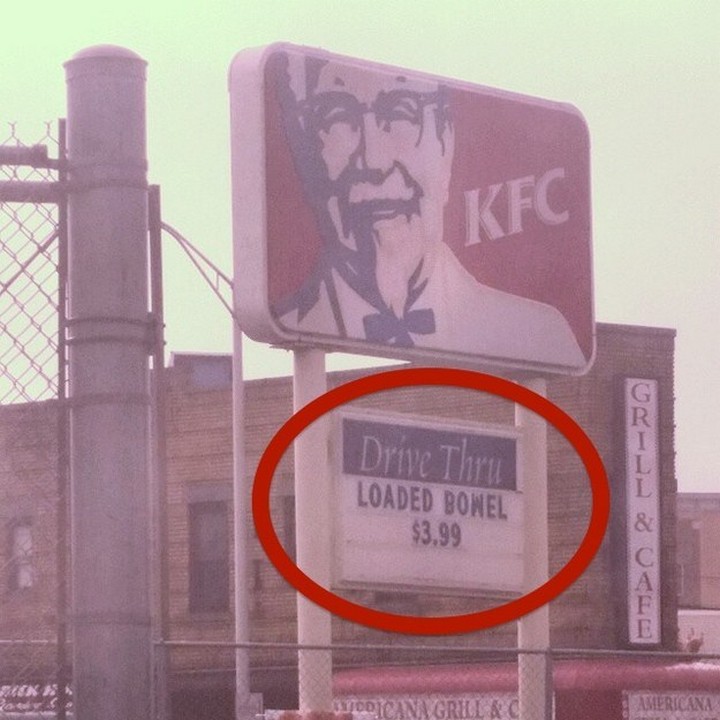 21 Funny Spelling Mistakes - "Loaded bowel $3.99"