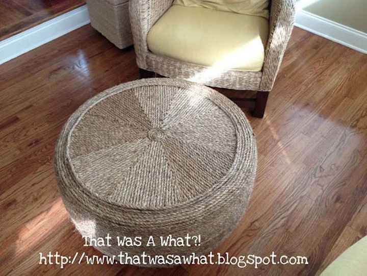 22 Awesome Ways to Turn Used Tires Into Something Great - A beautiful and unique ottoman you won't find in a store.