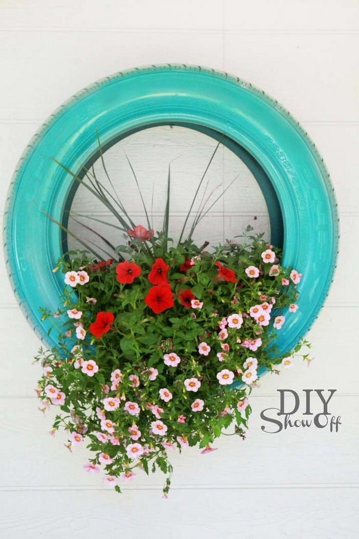 22 Awesome Ways to Turn Used Tires Into Something Great - Show off your plants with this awesome tire planter.