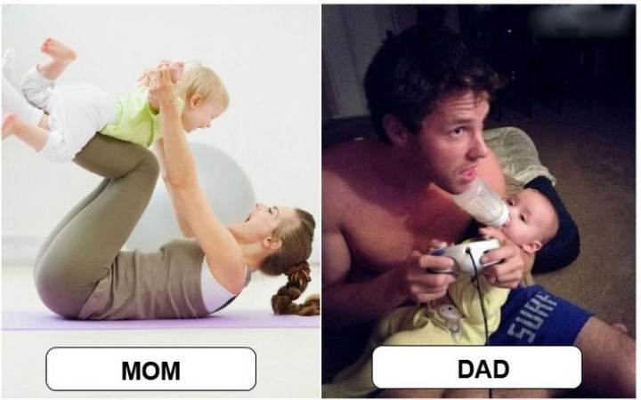 Either way, moms and dads have fun spending time with their kids.