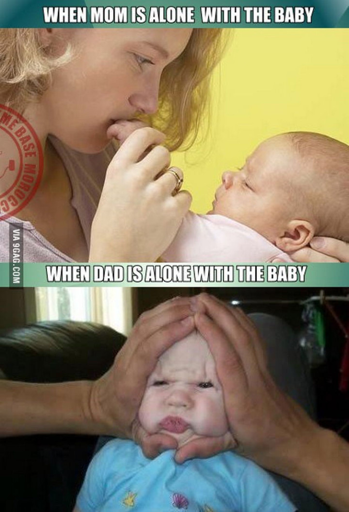 22 Ways Parenting Styles Differ Between Moms and Dads - Being gentle is different between men and women.