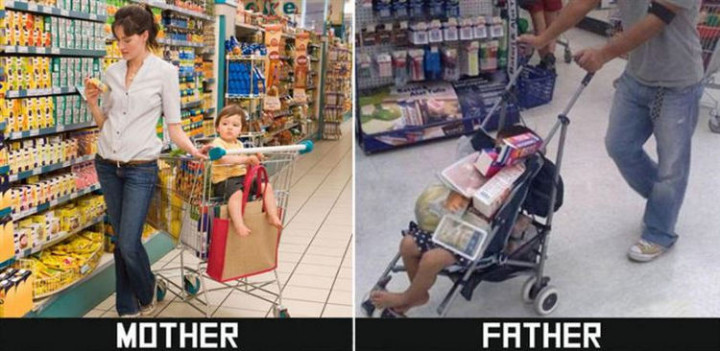 Shopping can be an entirely different experience depending on the parent.