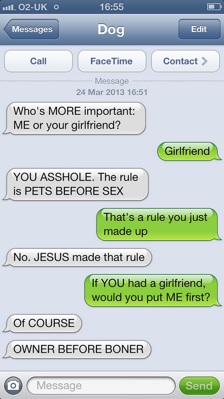 22 Dog Texts - Priorities first.