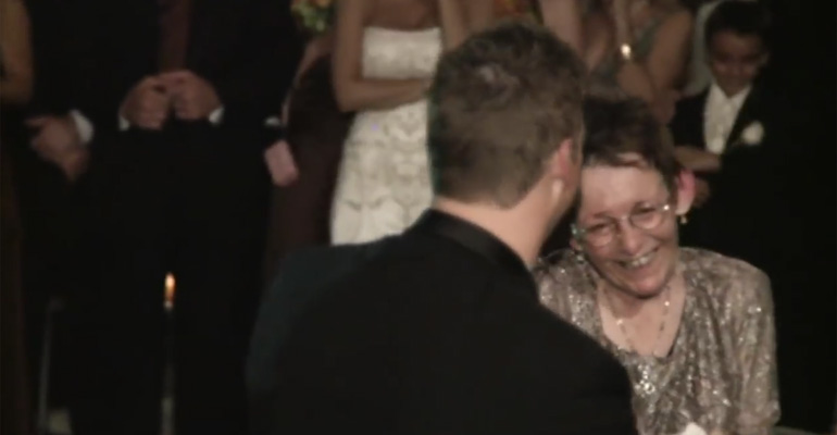 Groom's Mother Suffering From ALS Dance Together at Wedding.