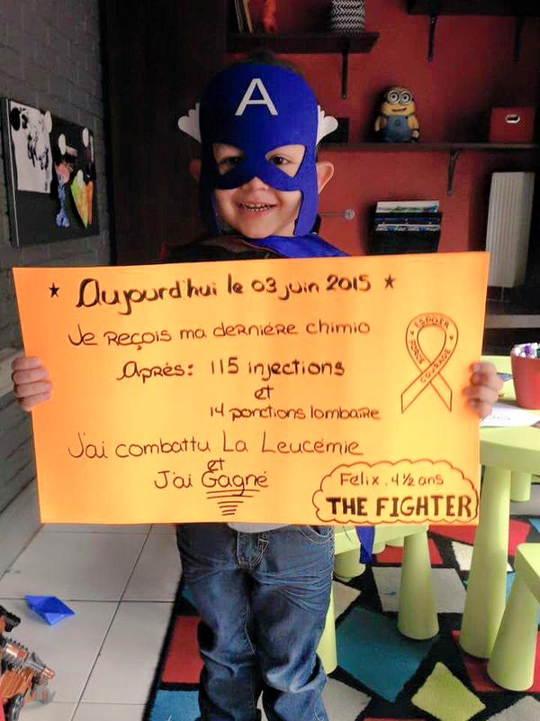 4 1/2 year old Felix truly is a superhero for winning his courageous battle against Leukemia.