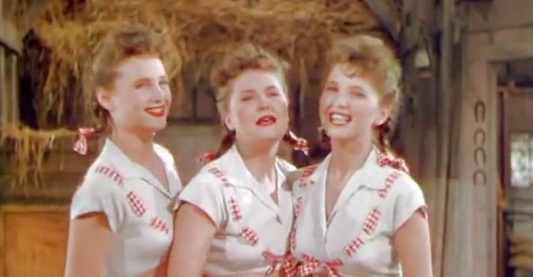 The Ross Sisters Singing 'Solid Potato Salad' in Broadway Rhythm.