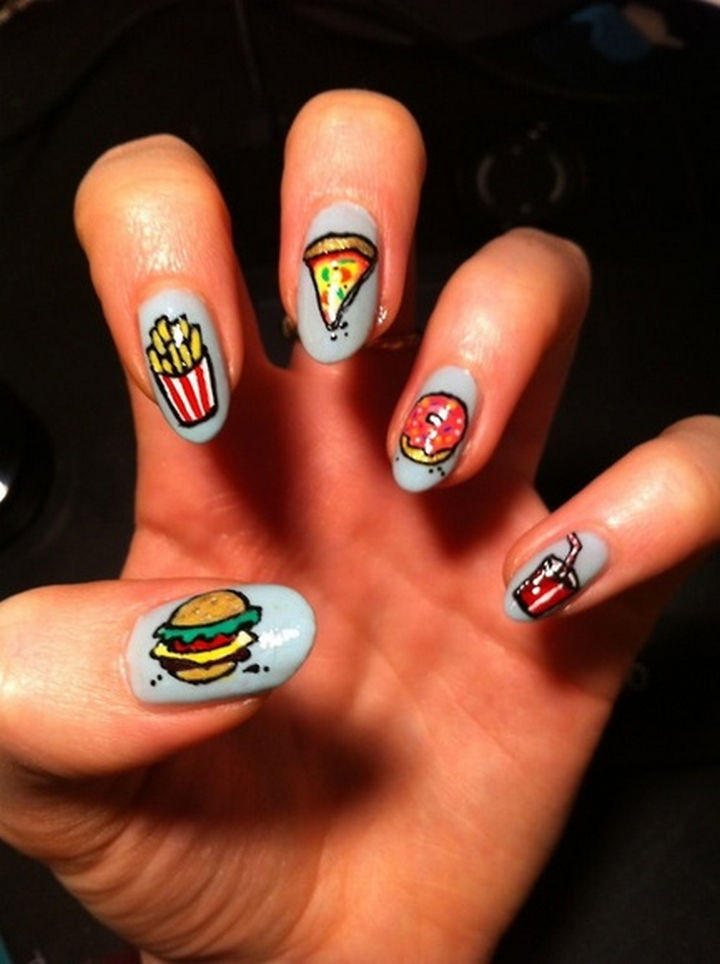 Fast food nail art.