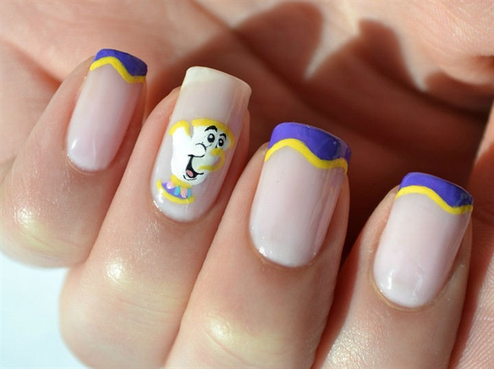 18 Disney Nails - Chip Potts from Beauty and the Beast.