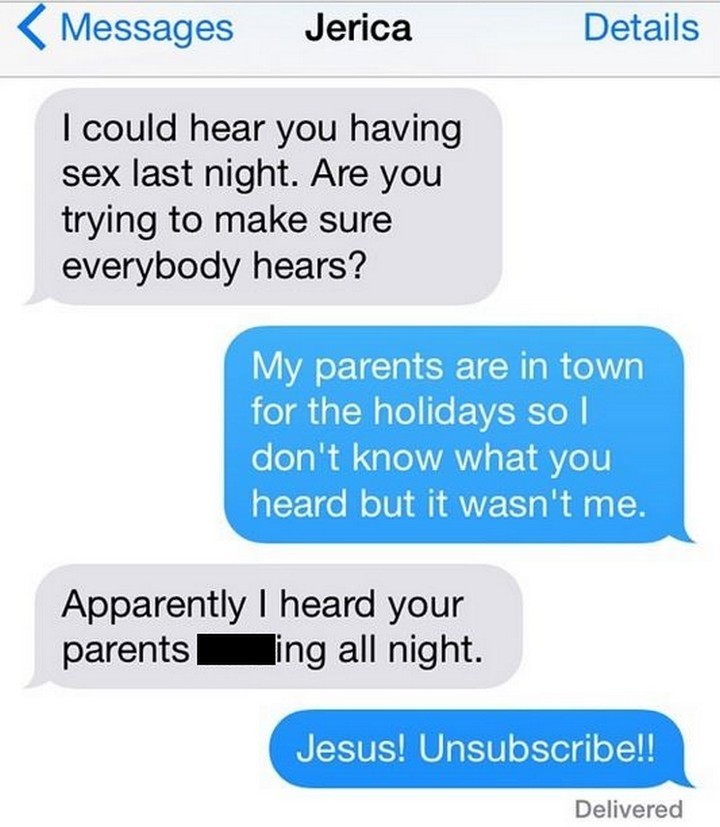 25 Hilarious Texts Between Neighbors - Too much information.