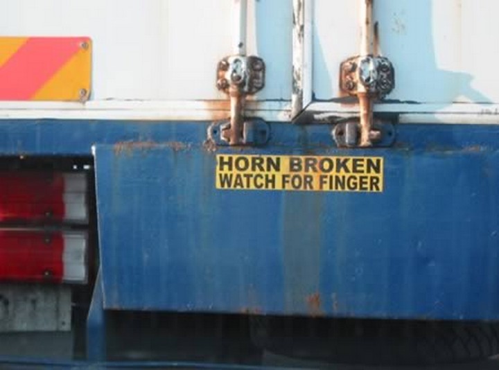 31 Funny Truck Signs - That'll work.