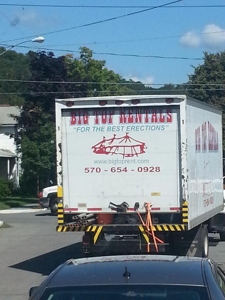 31 Funny Truck Signs - If you need the best erection, look no further!