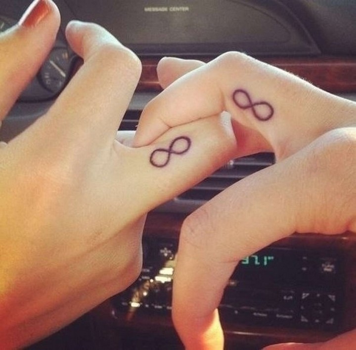 35 couple tattoos - Love infinity couple tattoos.