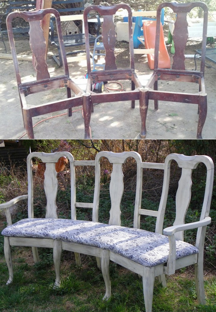 8 DIY Projects for Turning Old Chairs Into Gorgeous Benches