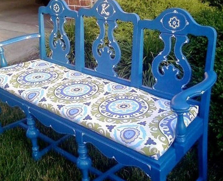 Before: Create this beautiful blue bench for less than $40.
