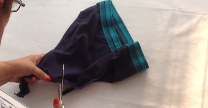 How to Make a Sports Bra by Upcycling Mens Underwear.