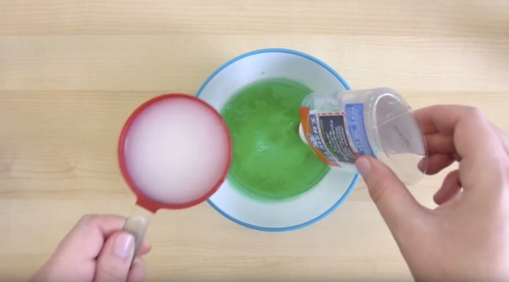 How to make weird slime - Step 5: Add 1/2 cup of liquid starch and stir until blended.