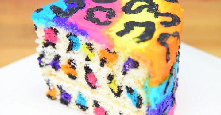 Rainbow Leopard Print Cake - Learn How With This Video Recipe.