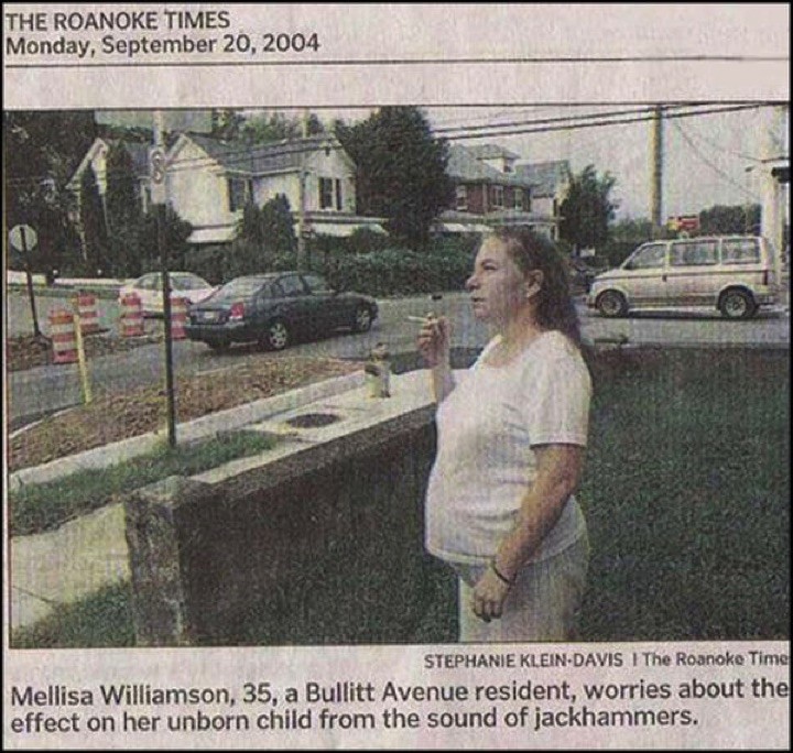 34 Parenting Fails - I think the sound of jackhammers is the last thing she needs to worry about.