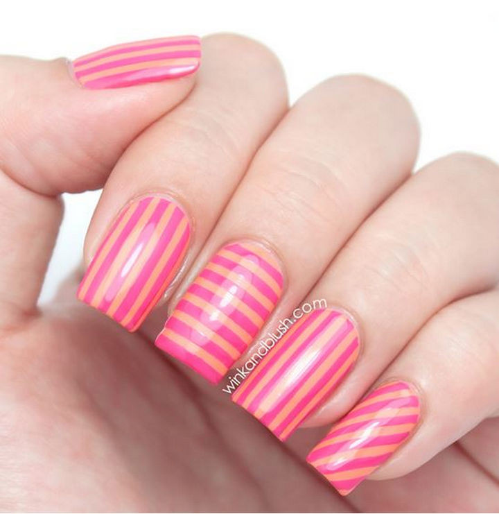 18 Nail Tape Striped Nails DIY Designs That Are Easy to Create